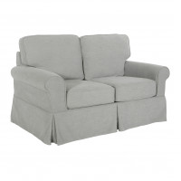 OSP Home Furnishings ASN52-S67 Ashton Loveseat with Fog Slip Cover